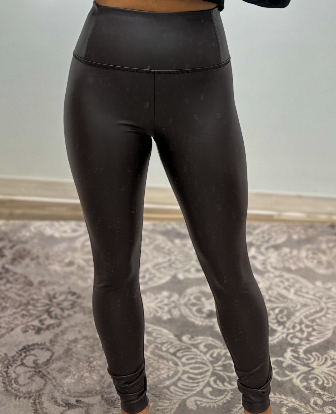 Riley BLACK High Waist Faux Leather Leggings – Get That Trend