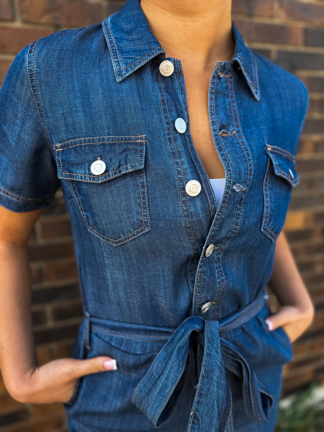 Belted Utility Romper
