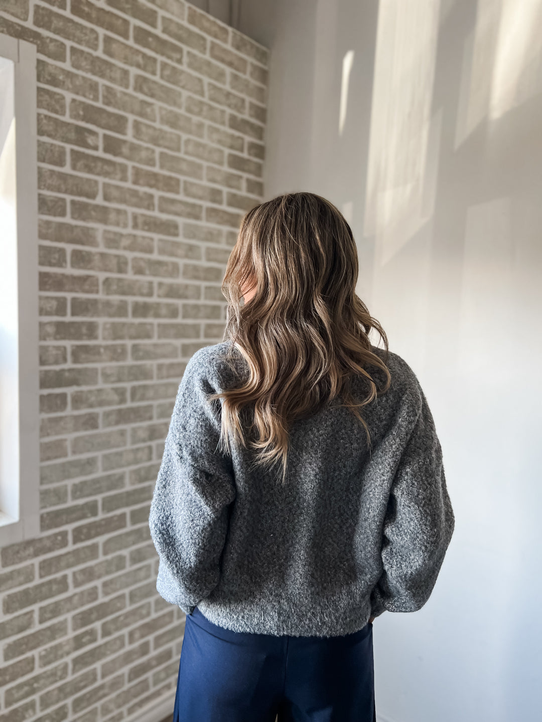 Grey Cardigan With Heart