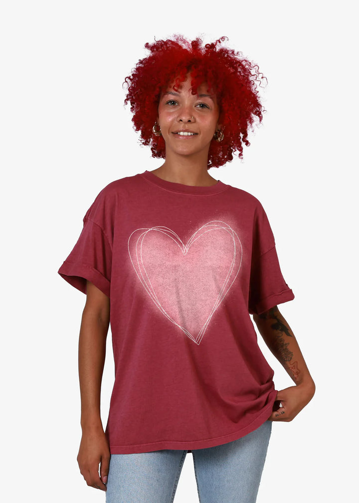 Doodle Heart Boyfriend Tee