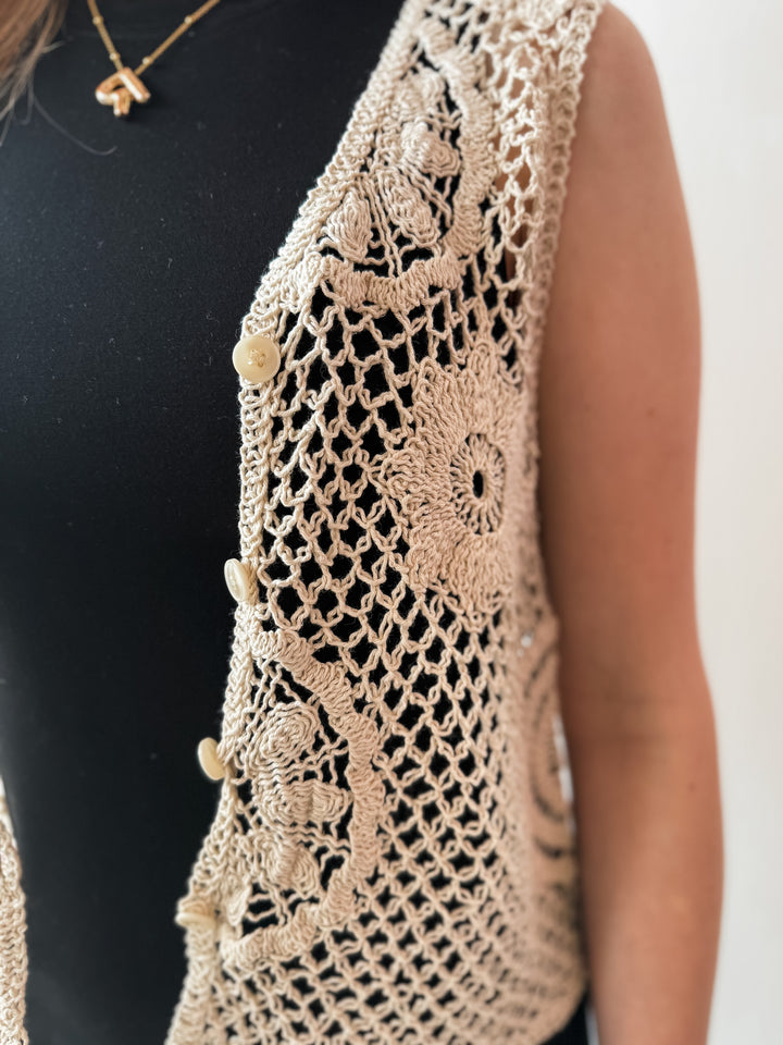 Knita Crochet Vest Top