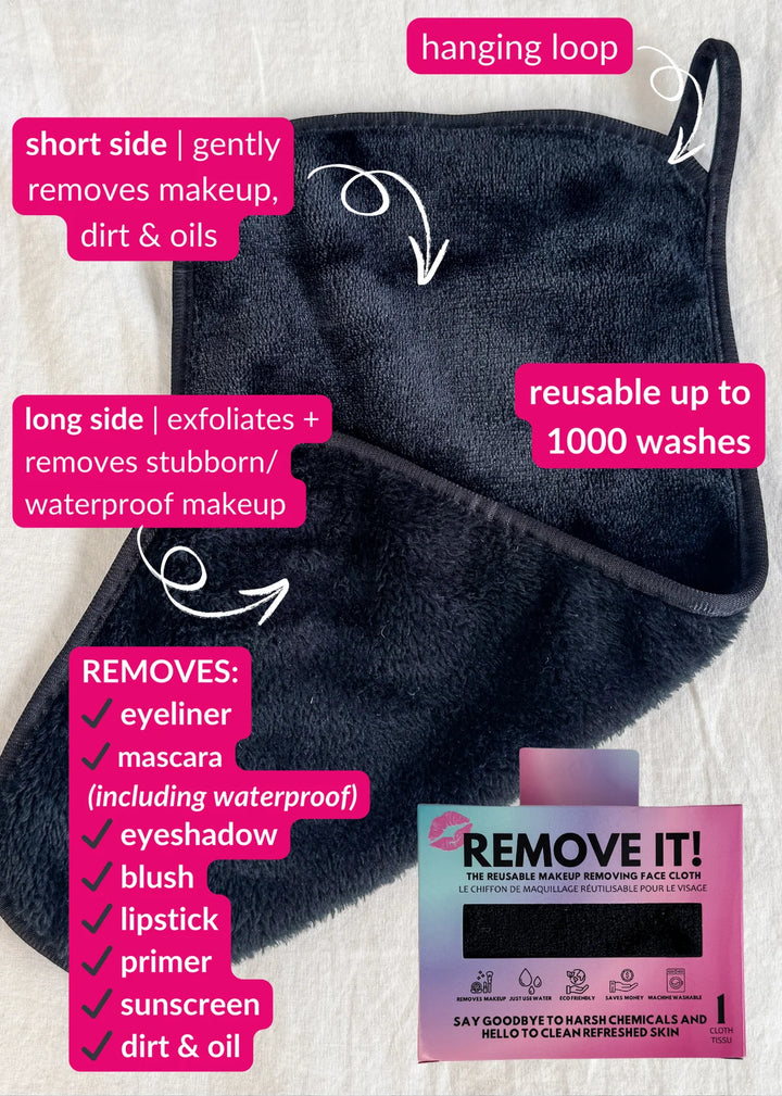 Remove It Makeup Remover Cloth - Black