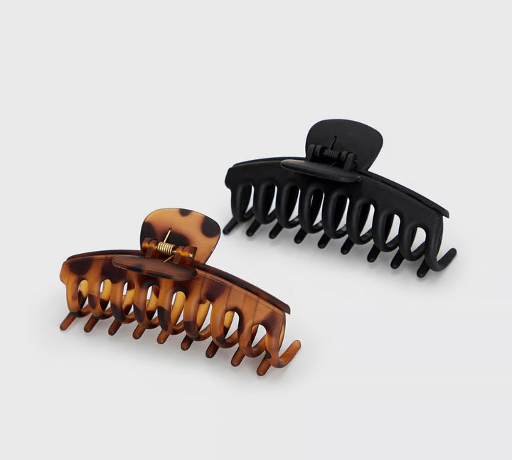 Oversized Matte 2pc Claw Clips