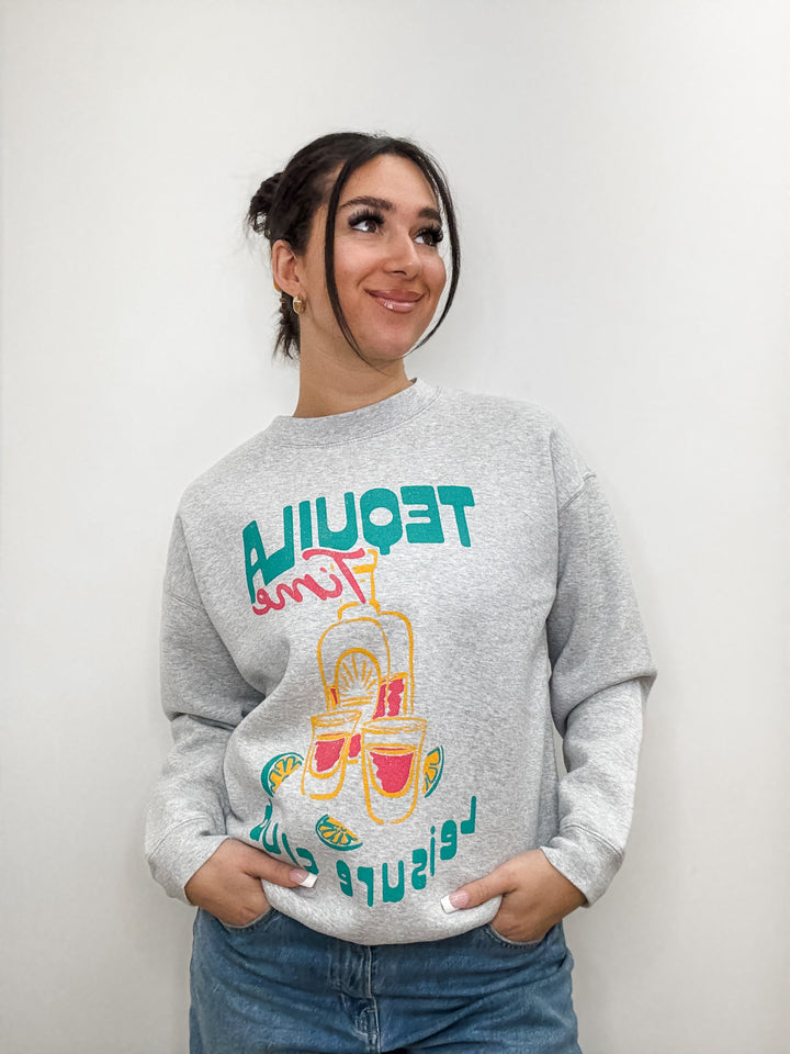 Tequila Time Oversized Sweatshirt