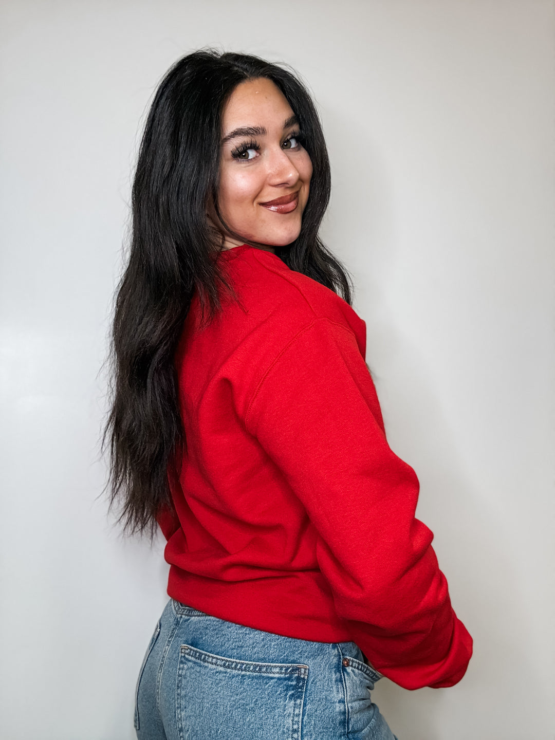 Love/Bow Embroidered Sweatshirt