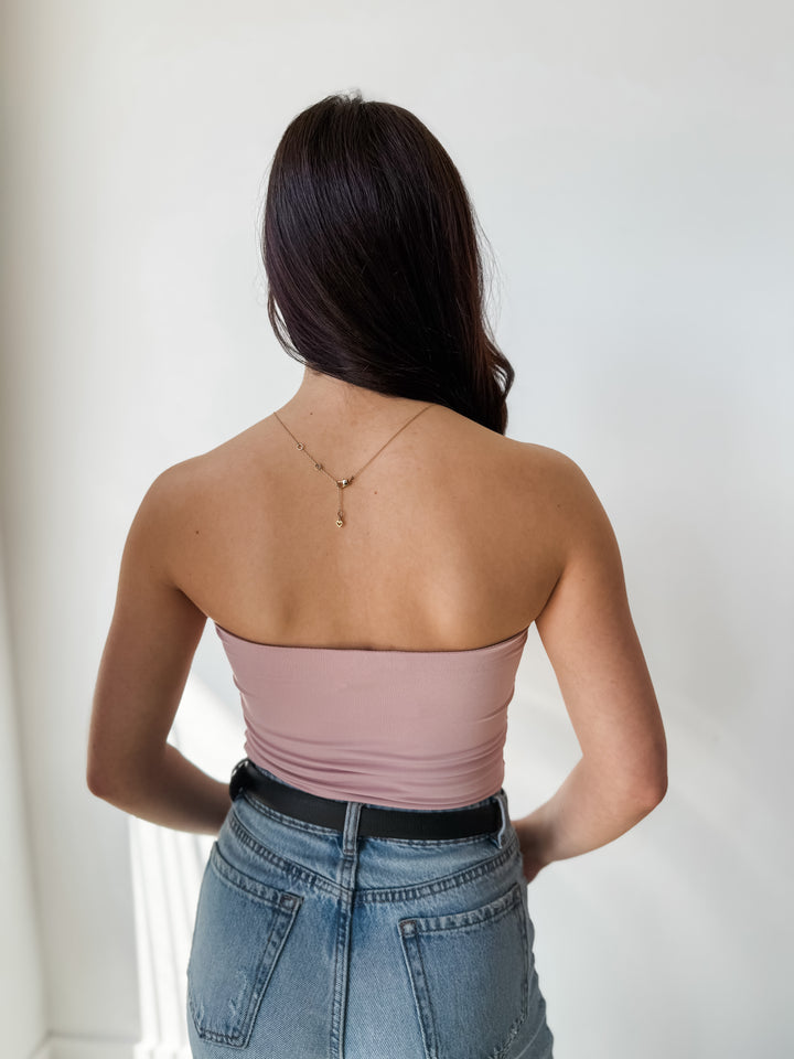 Badia Signature Tube Top - Powder Pink