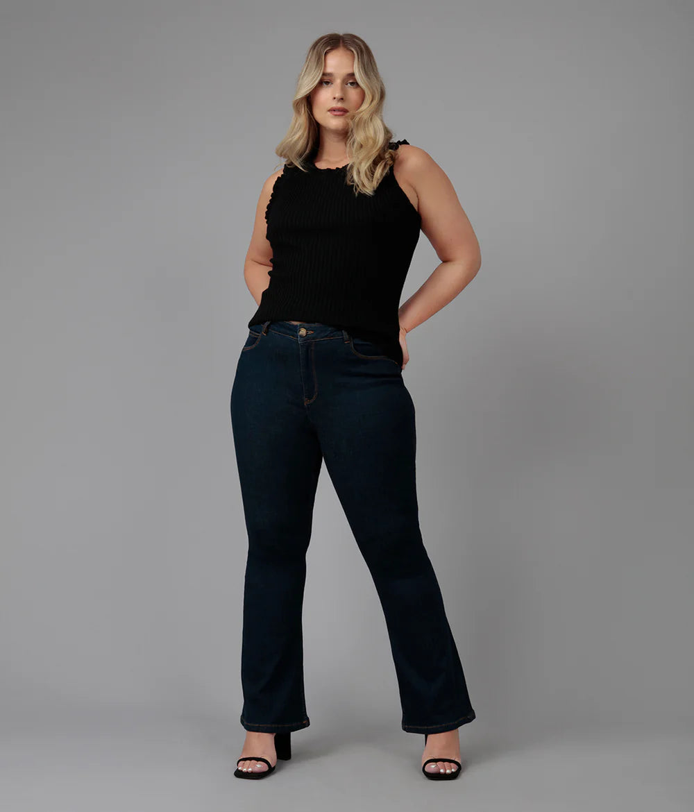 Alice Dark Rinse Blue Flare Jeans