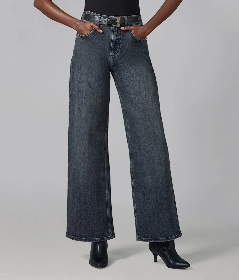Colette Wide Leg Jeans - Grit Gray