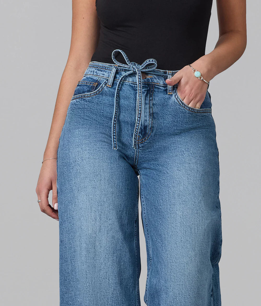 Milan Wide Leg Jeans - Divine Blue