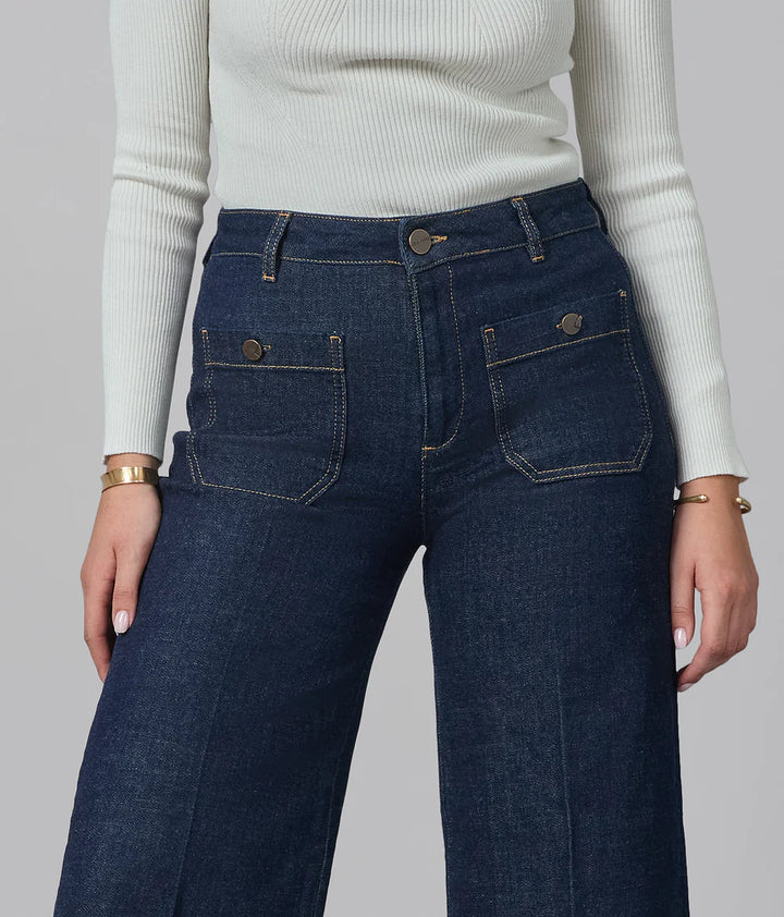 Milan Wide Leg Jeans - Dark Rinse