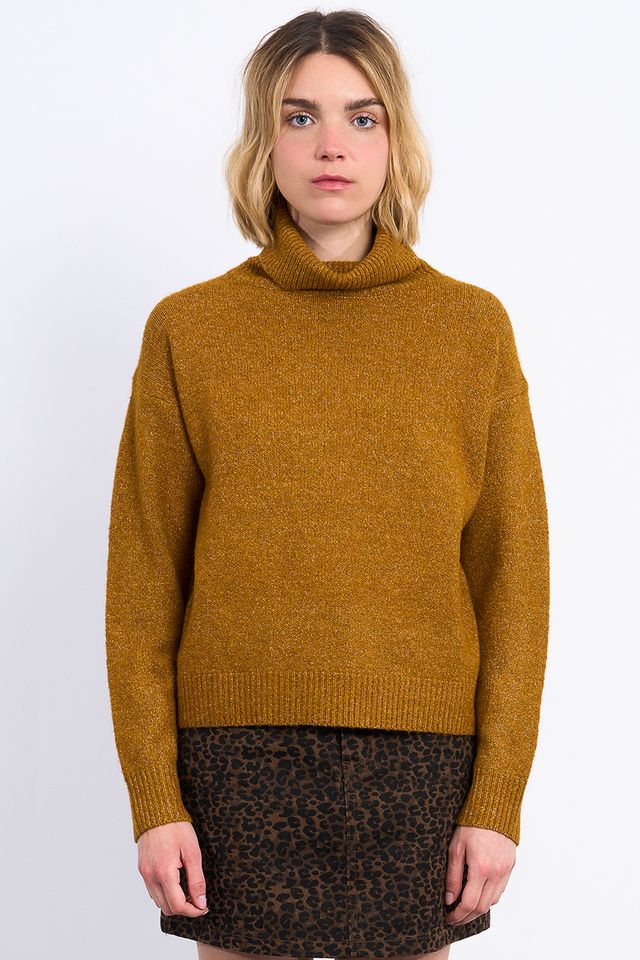 Classic Turtleneck Sweater - Mustard