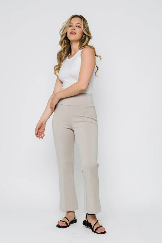 Allie Cropped Pants - Stone
