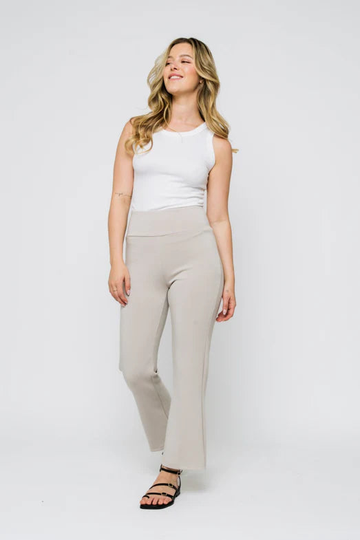 Allie Cropped Pants - Stone