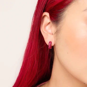 Hillberg & Berk - Holiday Sparkle Reversible Hoop Earrings — Small