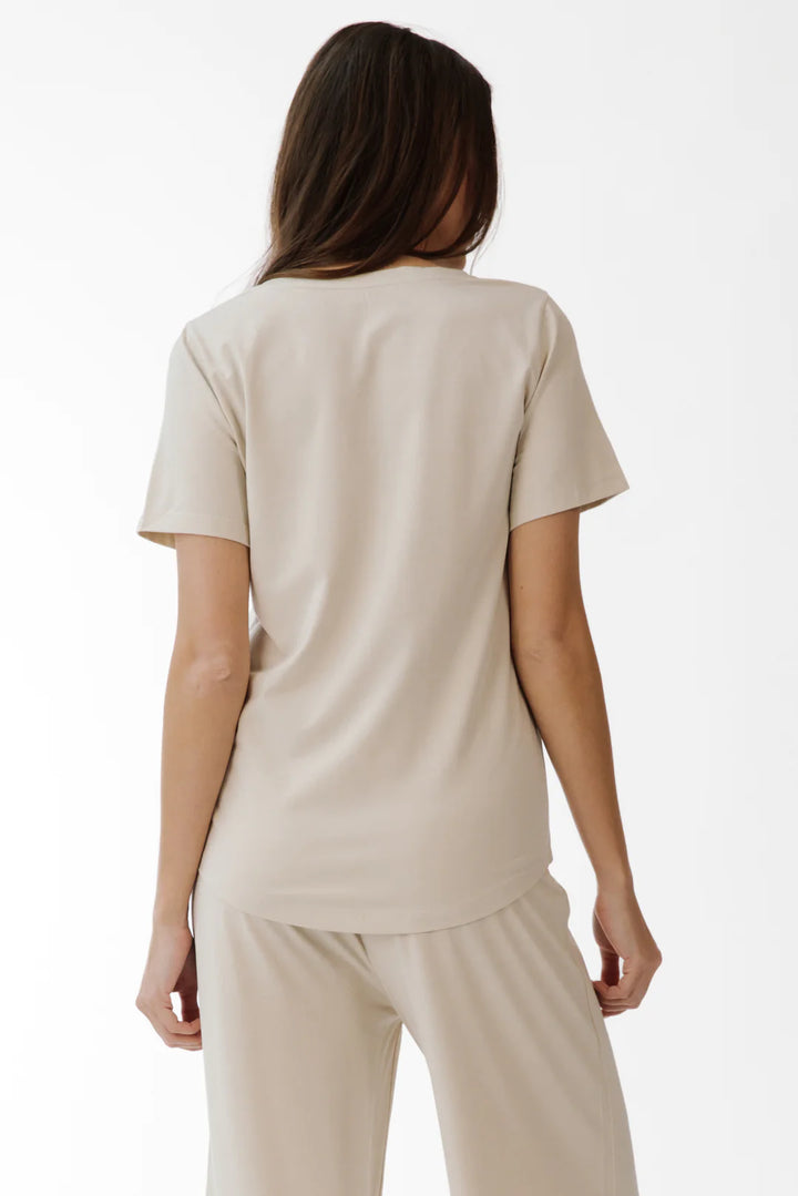 Emilia V-Neck- Oatmeal