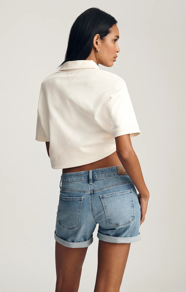 Julia Light Brushed Flex Blue Jean Shorts
