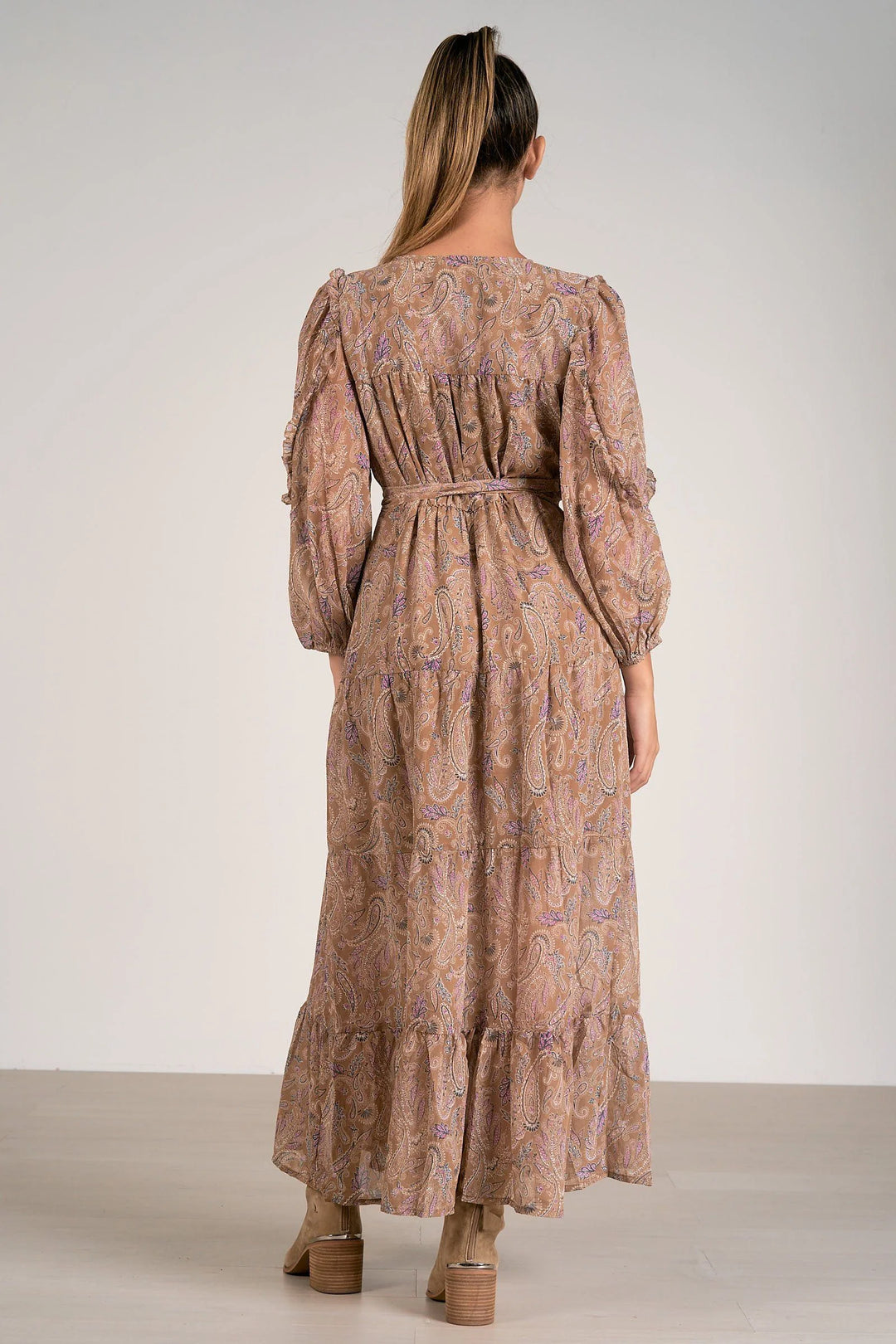 Cosmo Paisley Wrap Maxi Dress