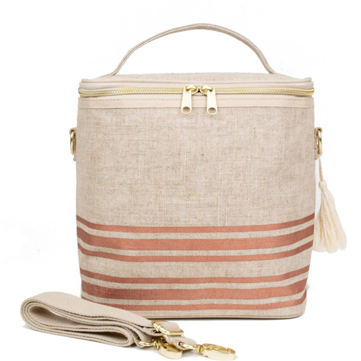 Rose Gold Horizontal Stripe Lunch Poche