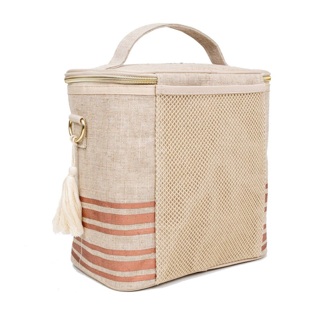 Rose Gold Horizontal Stripe Lunch Poche