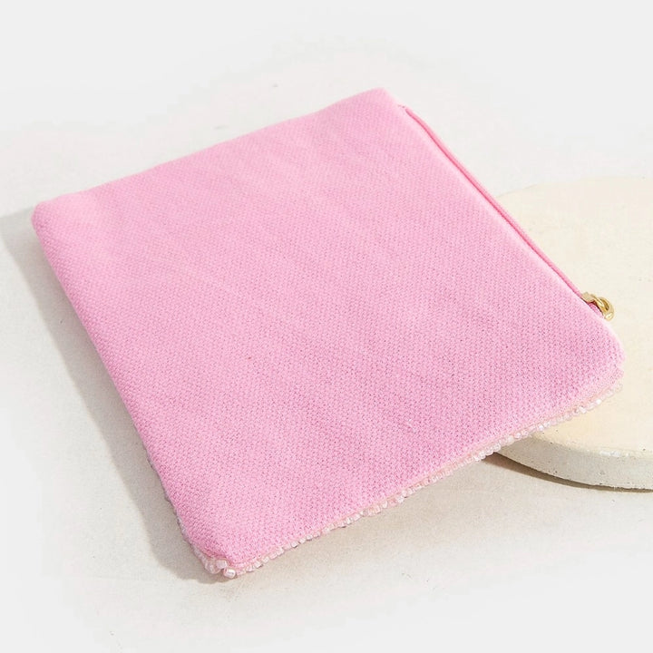 Pearl Heart Beaded Coin Purse