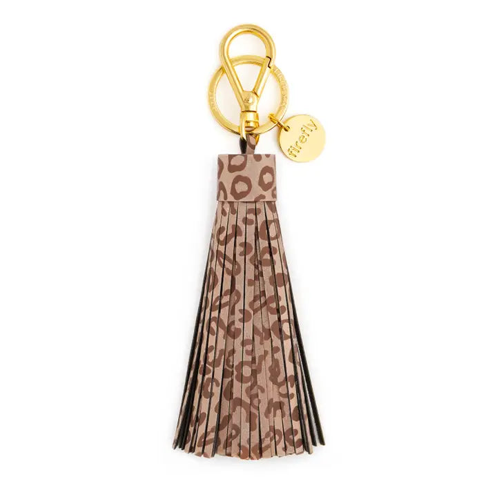 Soft Tassel Bag Charm - Leopard