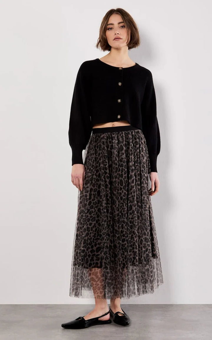 Leopard Print Tulle Skirt