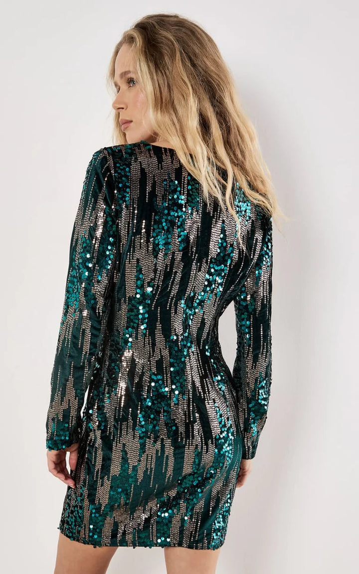 Mixed Sequin Dress