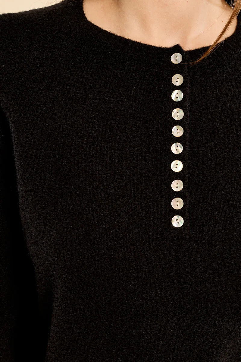 Black Henley Sweater