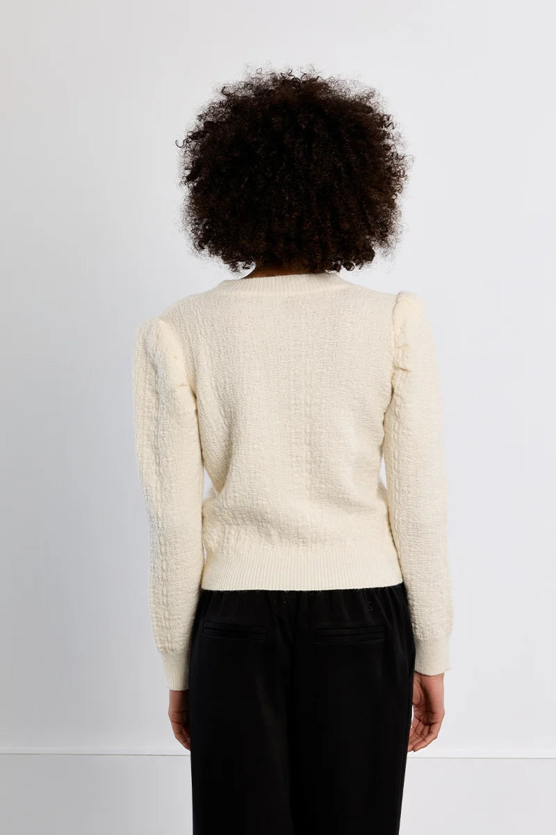 Textured Puff Sleeve Sweater