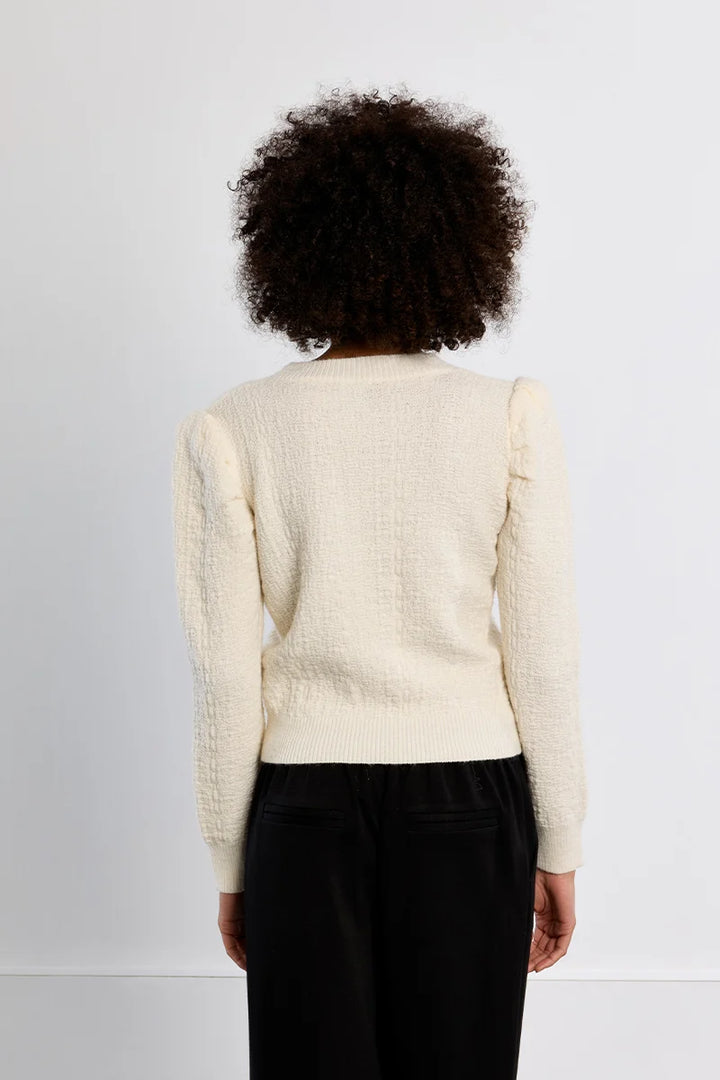 Textured Puff Sleeve Sweater