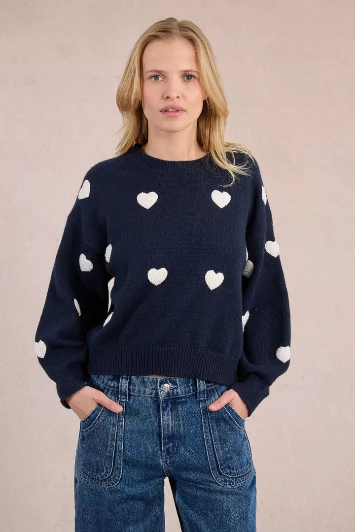 Embossed Heart Sweater