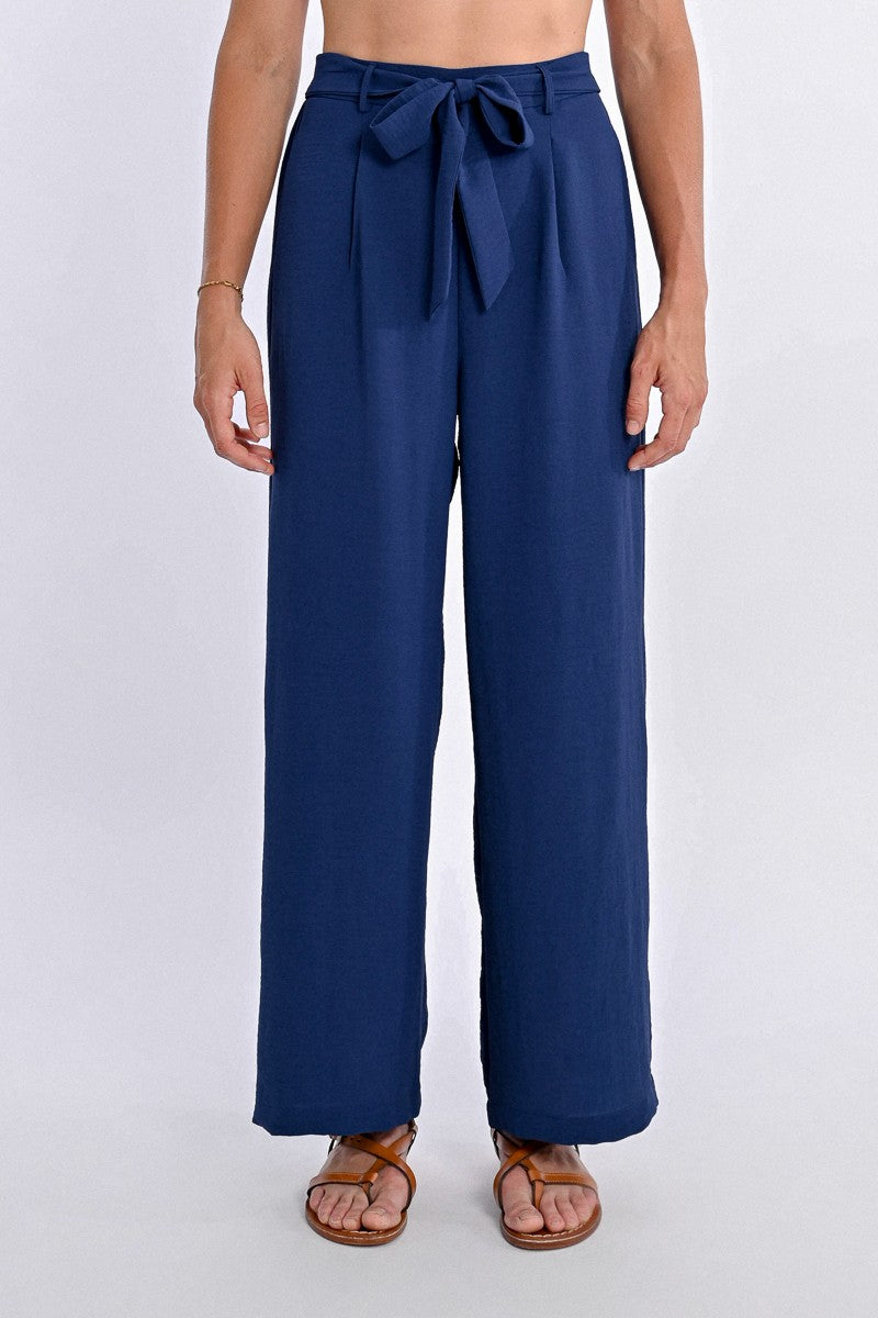 Blue Belted Pants