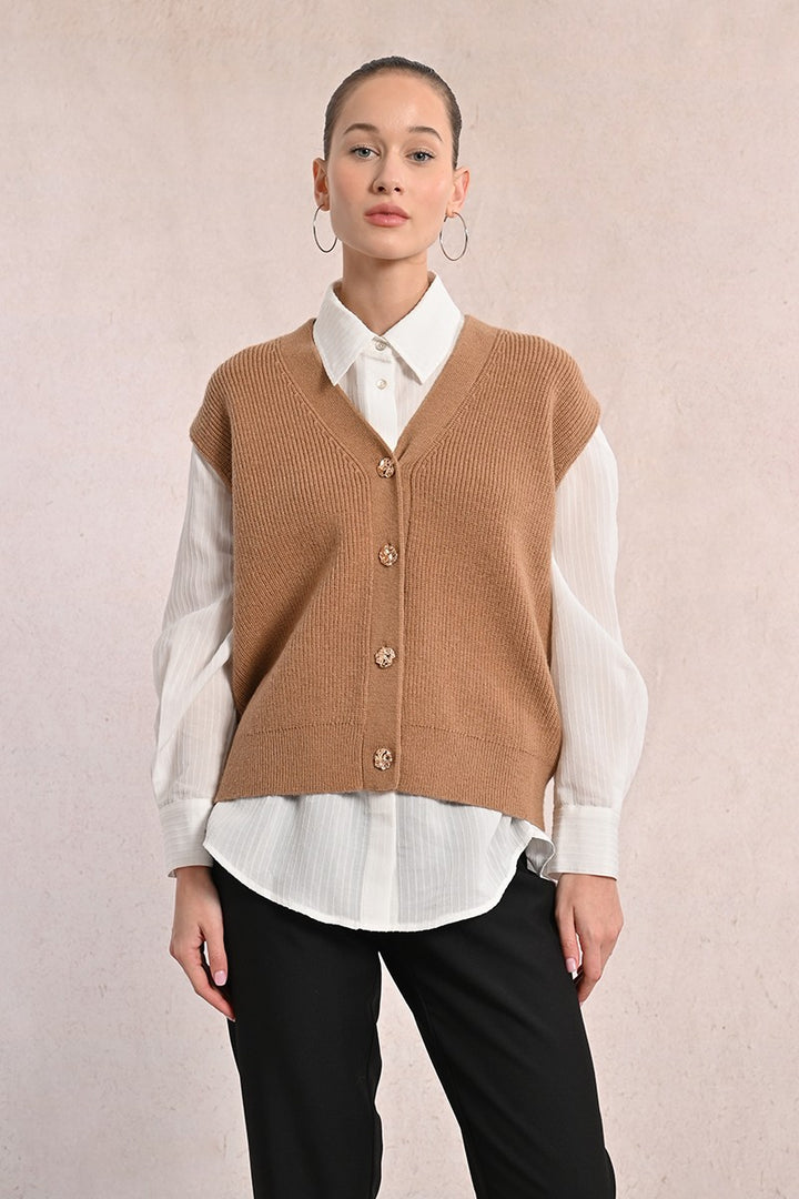 Oversized Knit Vest
