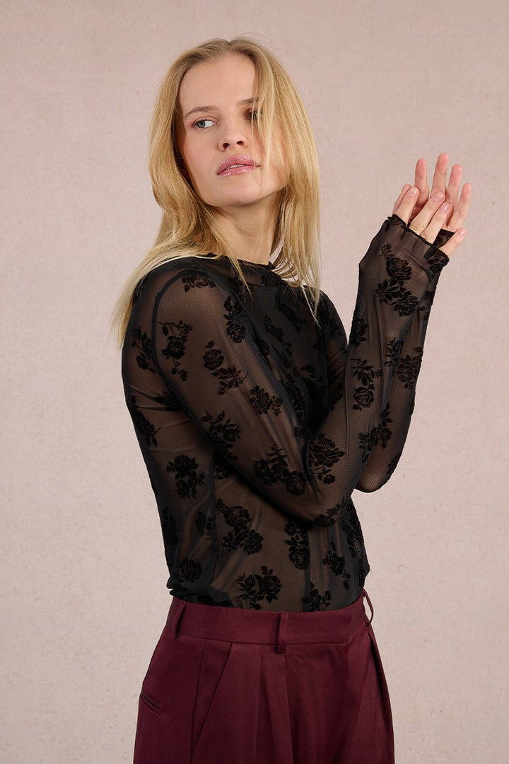 Lace Mesh LS Top