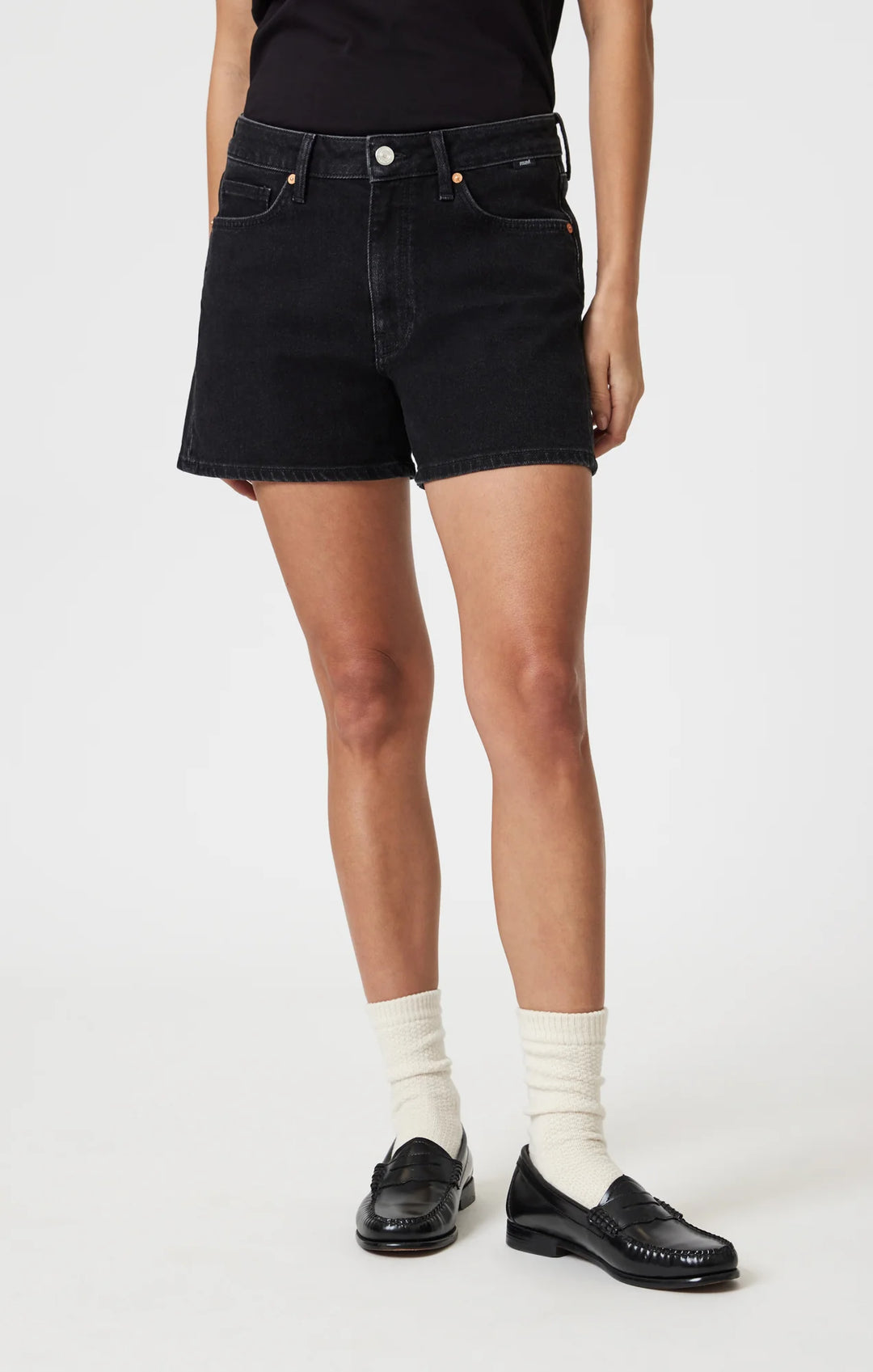 Heidi Dark Smoke Denim Shorts