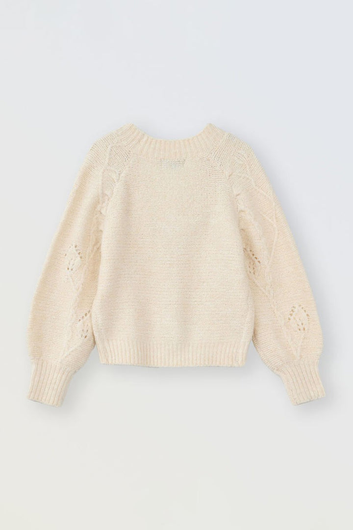 Girls Pointelle Knit Cardigan