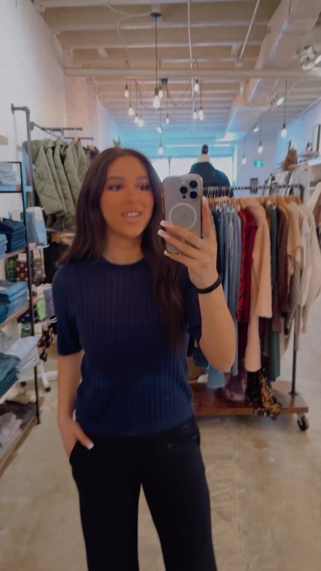 New Lexsun Back Tie Sweater Tee