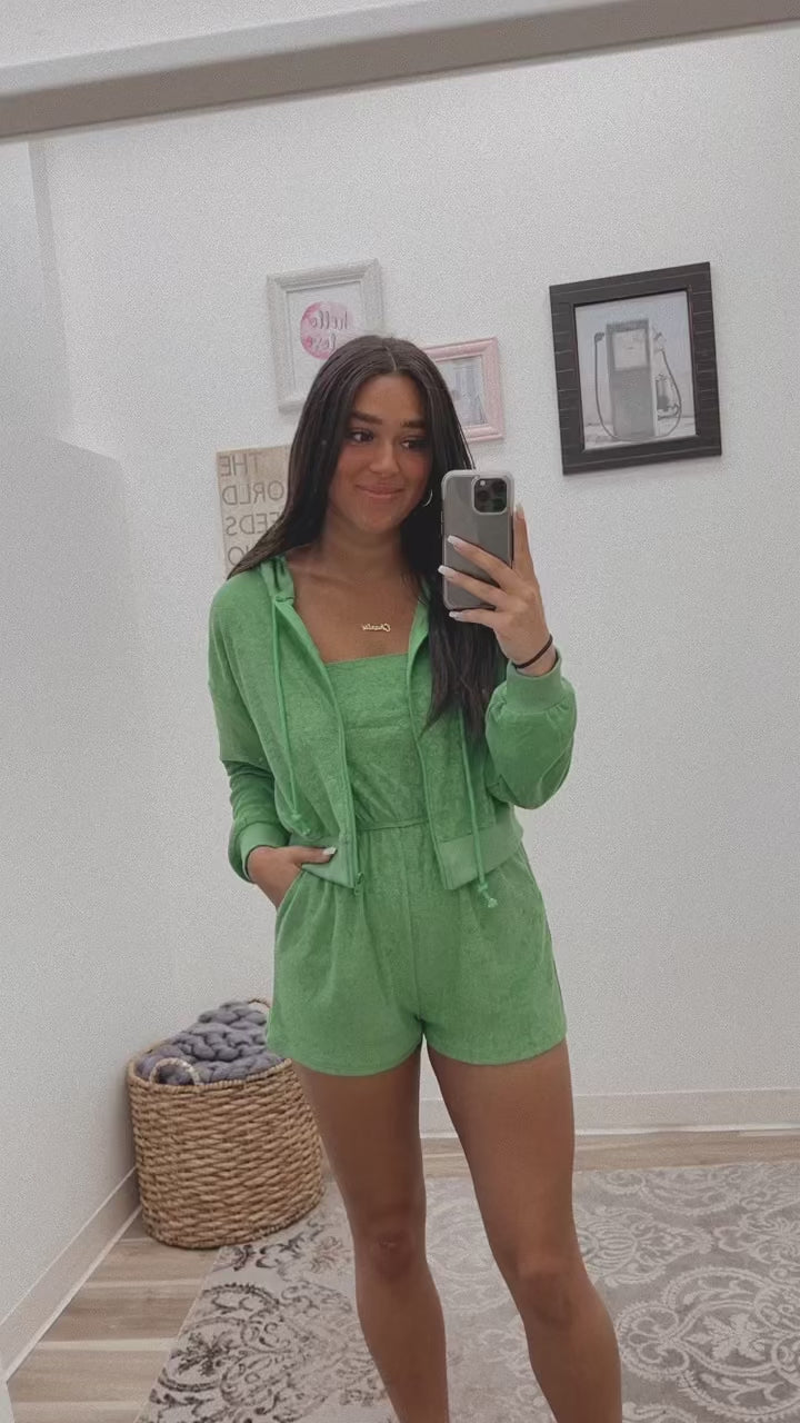 Lush Terry Hoodie- Kelly Green