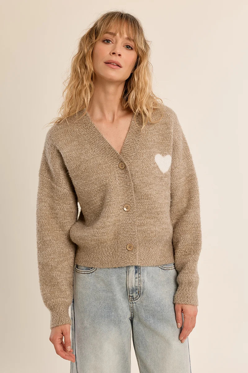 Hint Of Heart Cardigan