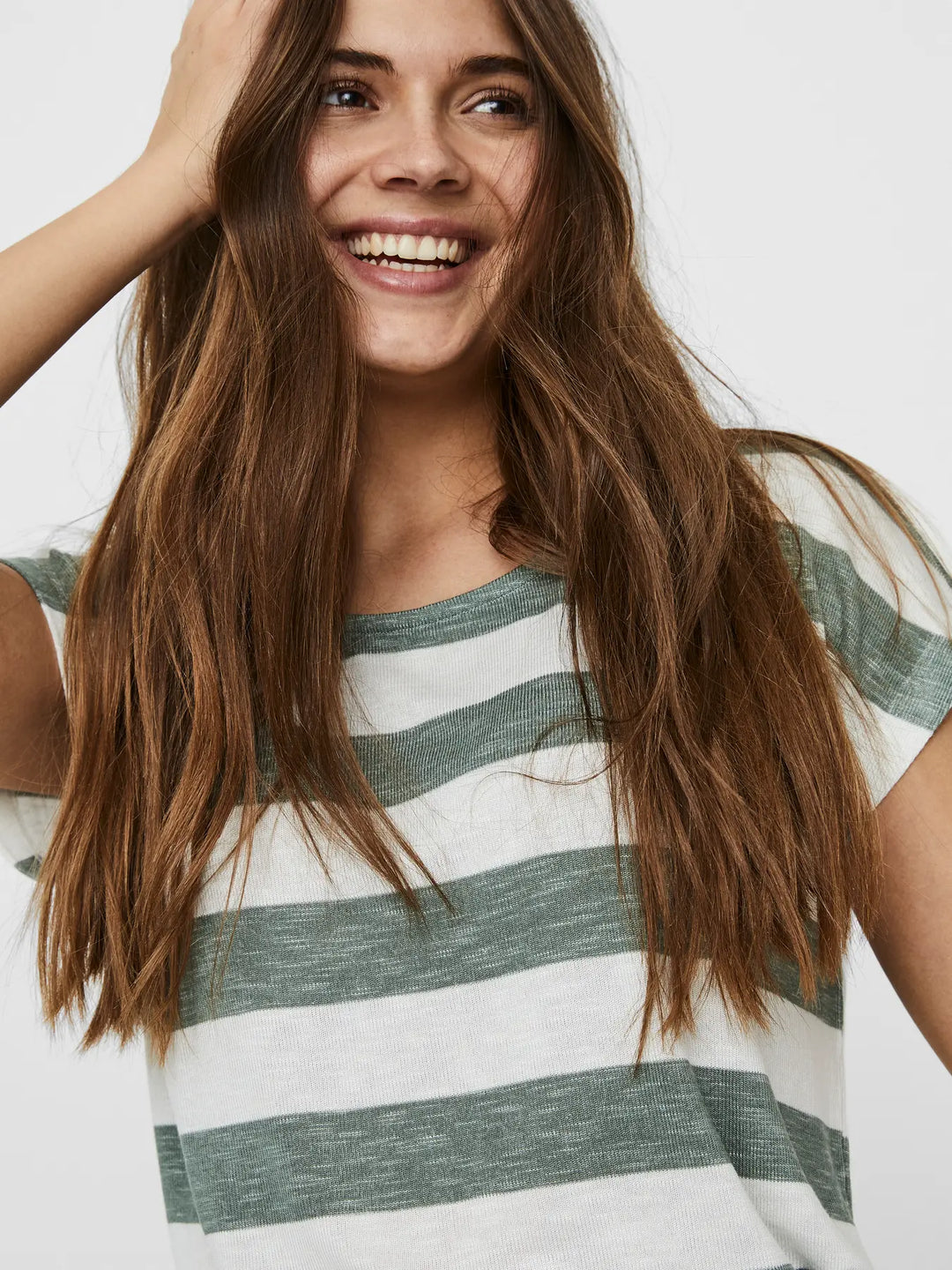 Wide Stripe Tee - Green