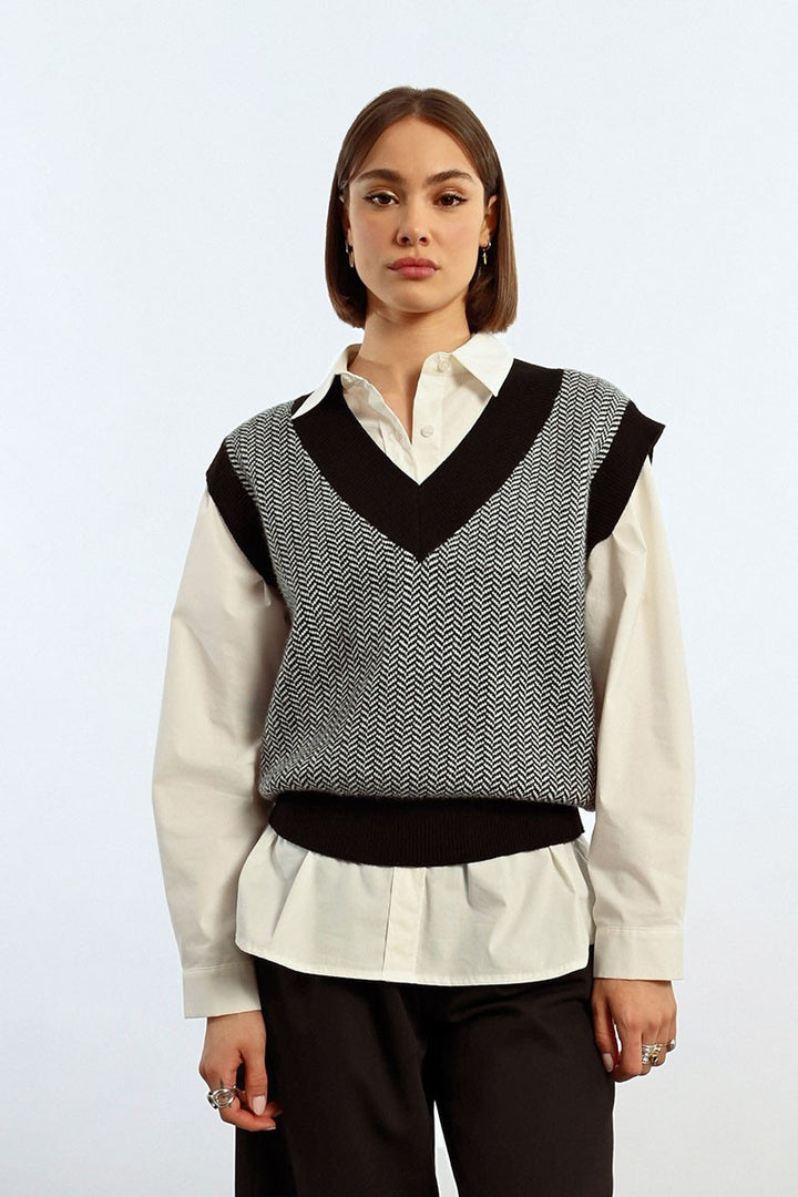 Herringbone Sweater Vest