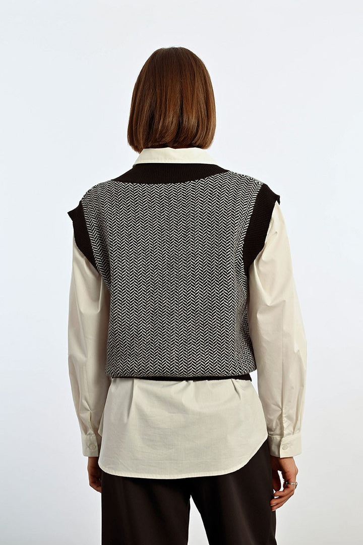 Herringbone Sweater Vest