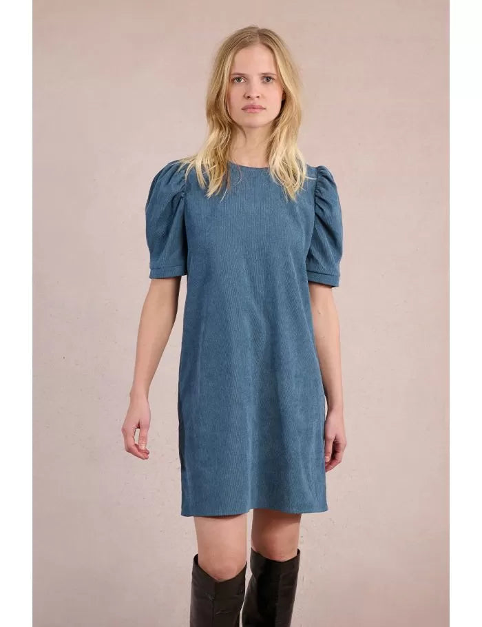 Cord Mini Dress - Blue