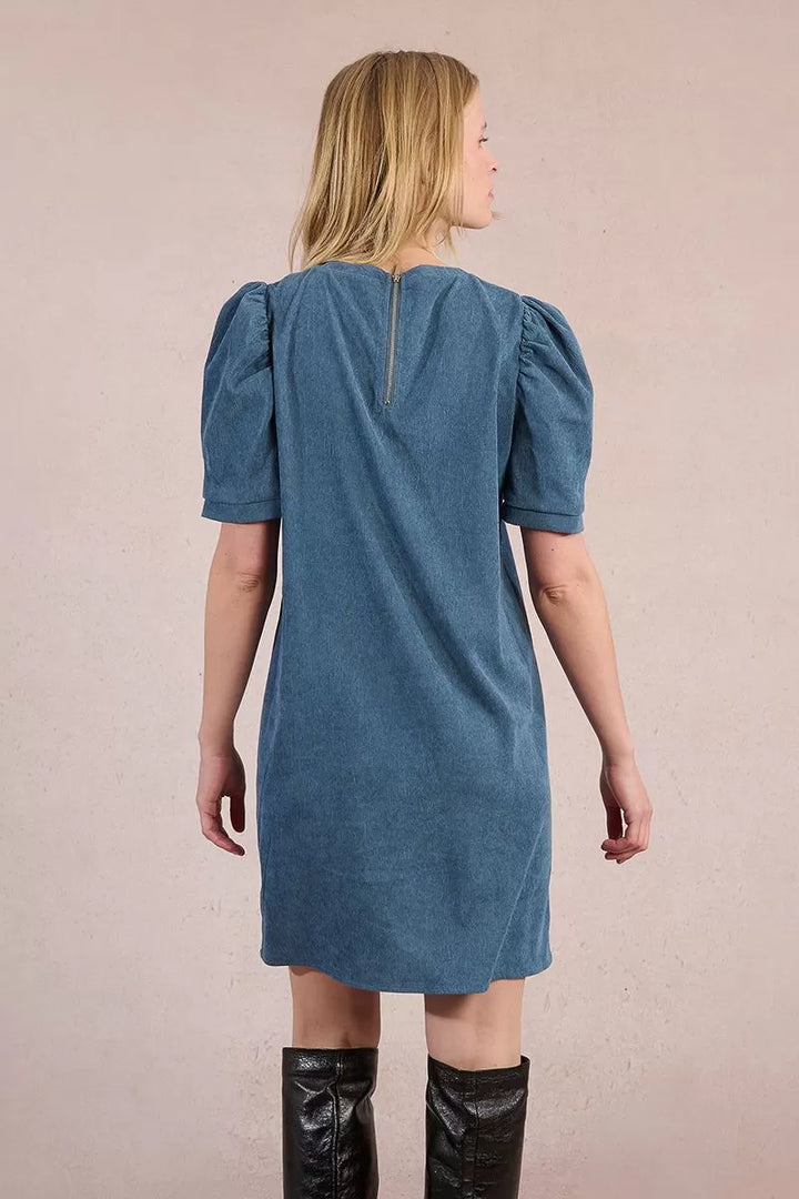 Cord Mini Dress - Blue