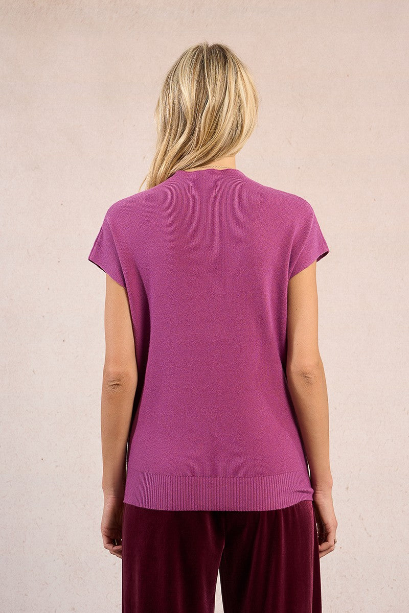 Fine Knit Mockneck Sweater Tee