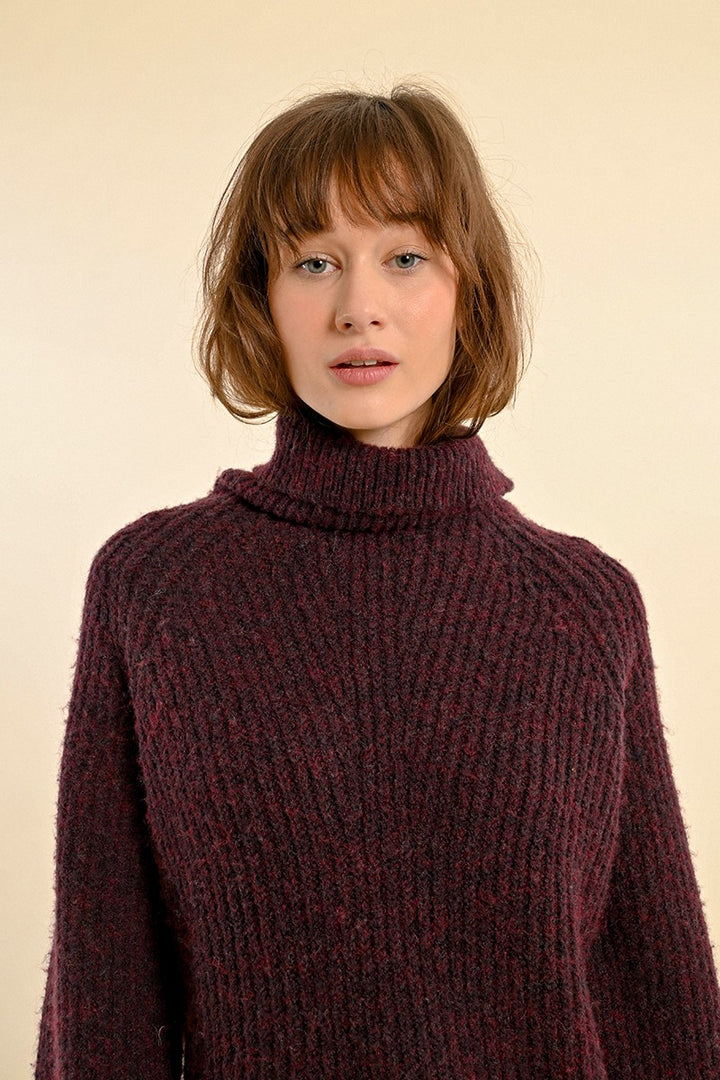 Purple Blend Turtleneck Sweater