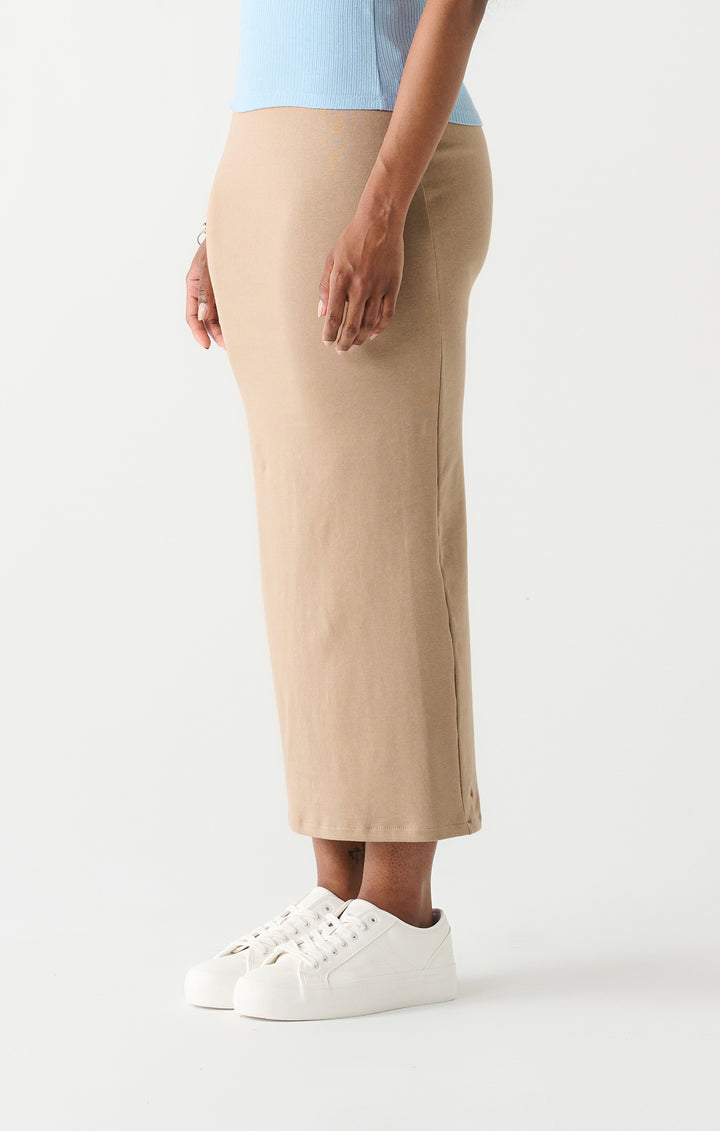 Knit Maxi Skirt - Tan