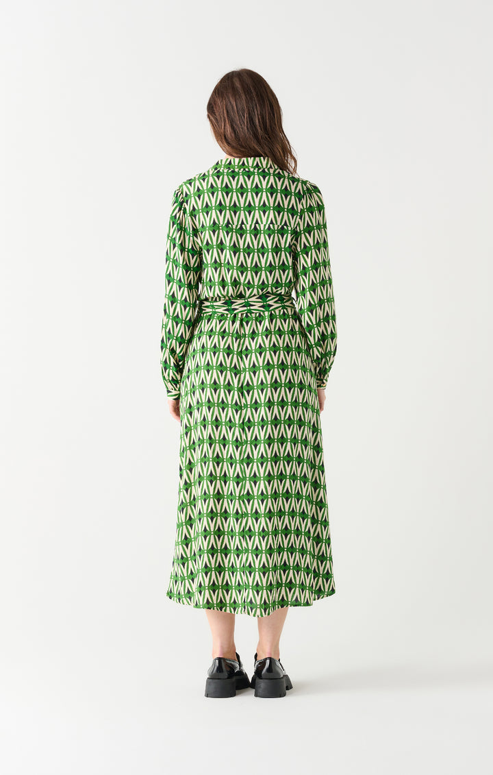 Green Printed Maxi Dress