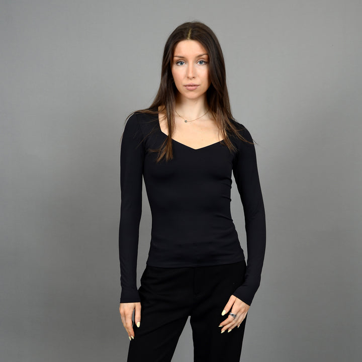 Sanna Long Sleeve Top - Black