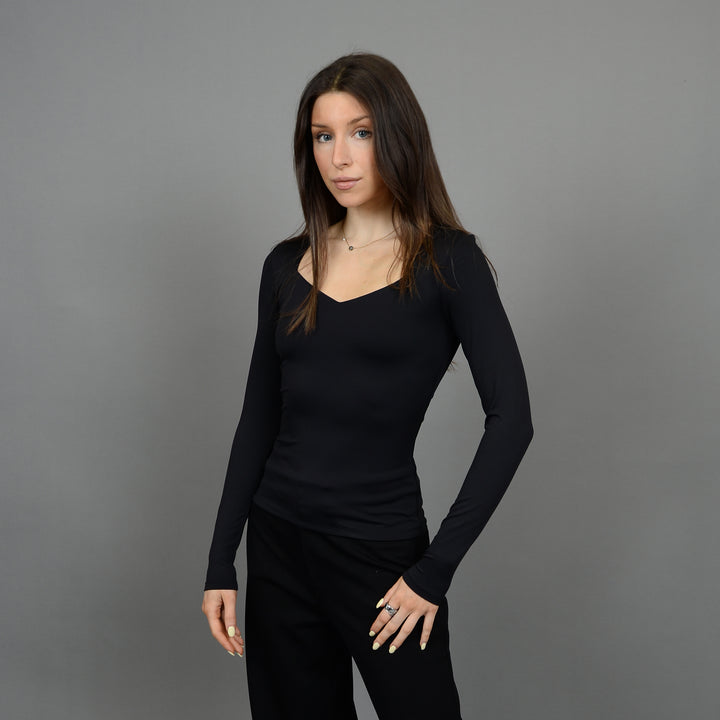 Sanna Long Sleeve Top - Black